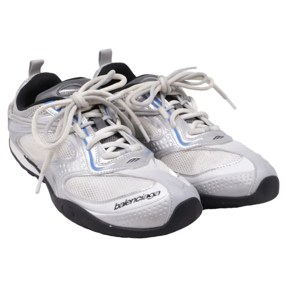 Balenciaga Radar Gradient Lines Sneakers in Silver Polyester